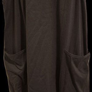 Women's Sleeveless Romper Jumpsuit: Loose Fit, Wide Leg, Size L, Dark Gray
